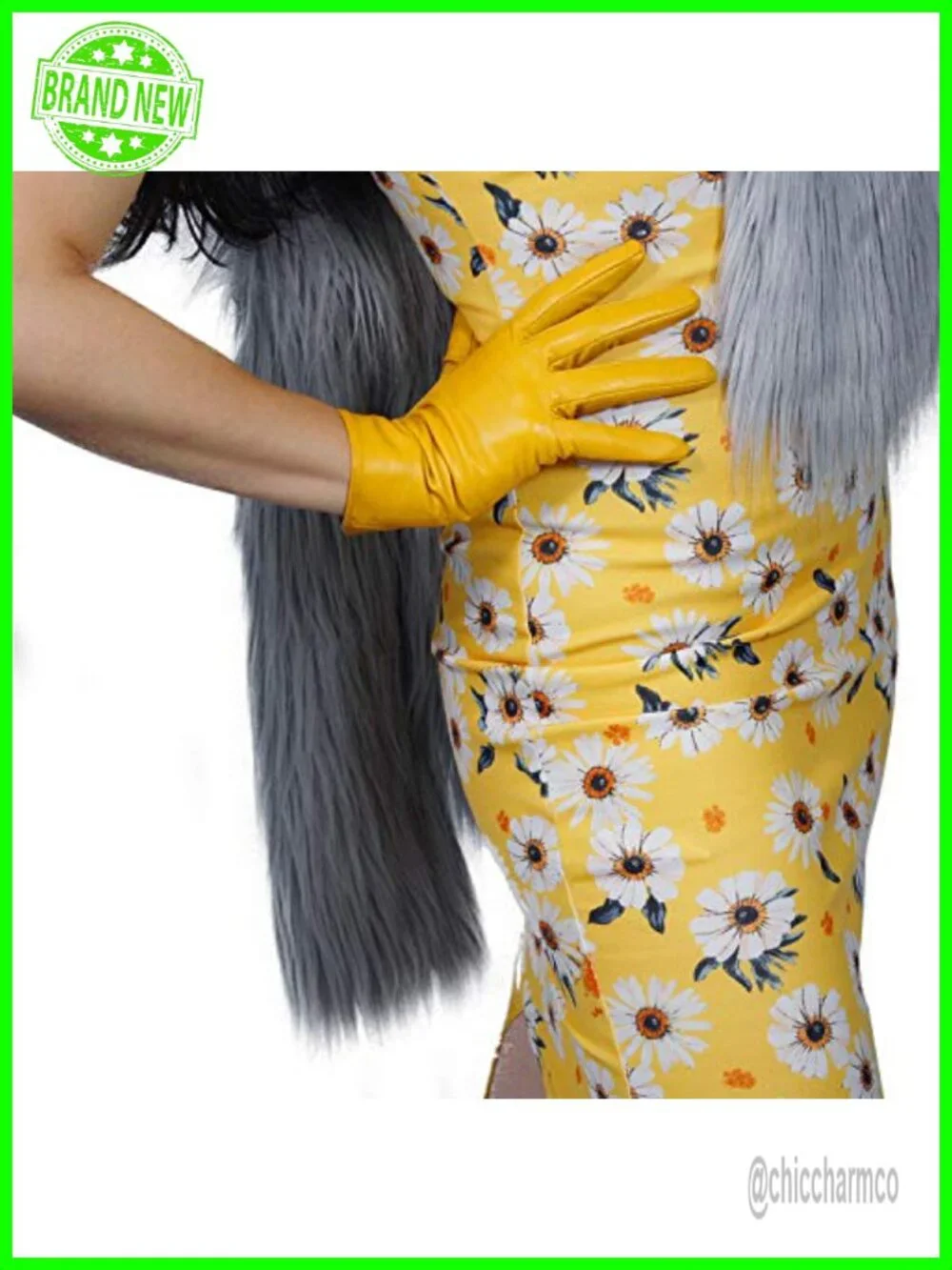 Real Leather Gloves Winter Lining Short Classic Dress Driving Gloves
